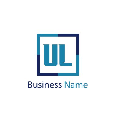 İlk harf Ul Logo tasarım şablonu