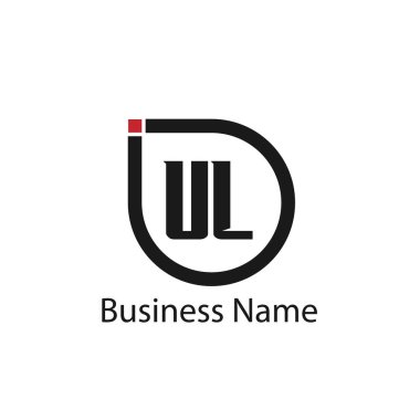 İlk harf Ul Logo tasarım şablonu