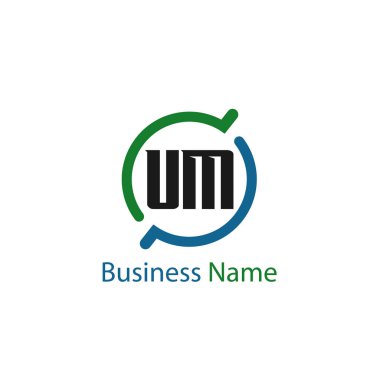 Mektup Um Logo şablonu tasarım ilk
