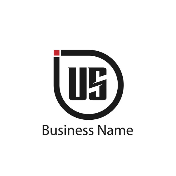 Eerste Brief Ons Logo Sjabloonontwerp — Stockvector