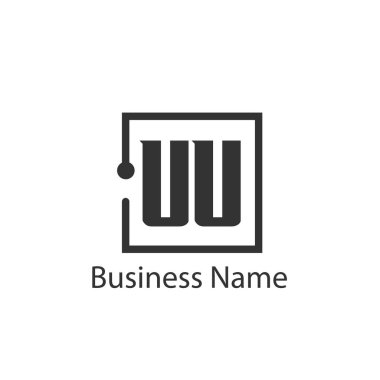 İlk harf Uu Logo tasarım şablonu