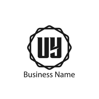 İlk harf Uy Logo tasarım şablonu