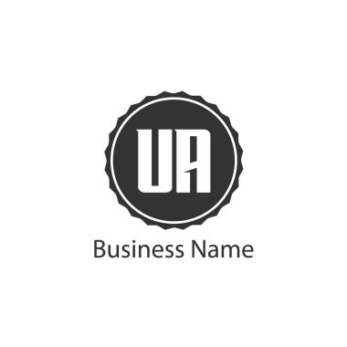 İlk harf Ua Logo tasarım şablonu