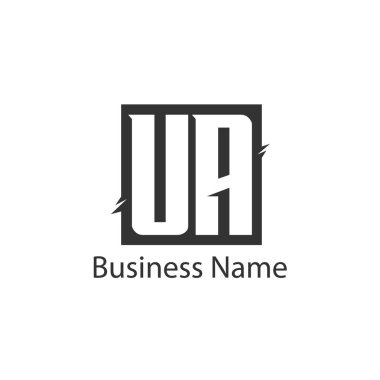 İlk harf Ua Logo tasarım şablonu