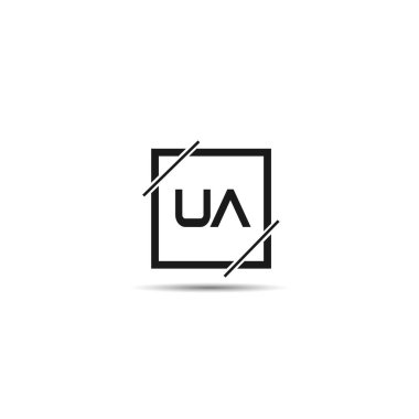 İlk harf Ua Logo tasarım şablonu