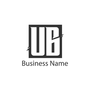 İlk harf Ub Logo tasarım şablonu