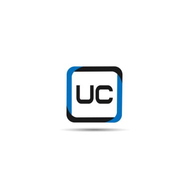 İlk harf Uc Logo tasarım şablonu