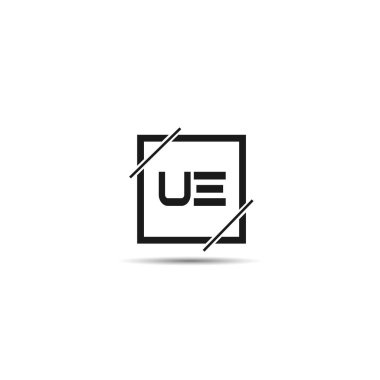 İlk Harf UE Logo Şablonu Tasarımı
