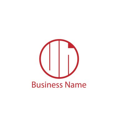 İlk mektup Ah Tasarım Logo şablonu