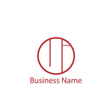 İlk harf UI Logo tasarım şablonu