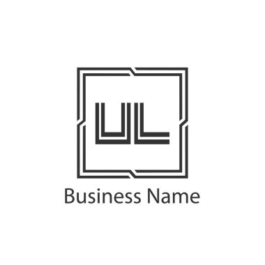 İlk harf Ul Logo tasarım şablonu