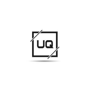 İlk harf Uq Logo tasarım şablonu