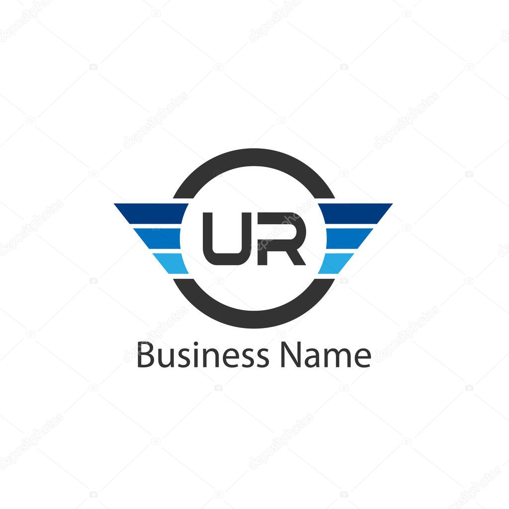 Initial Letter UR Logo Template Design