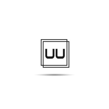 İlk harf Uu Logo tasarım şablonu