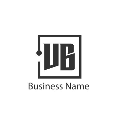 İlk harf Vb Logo tasarım şablonu