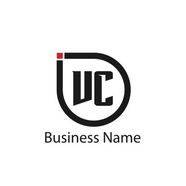 İlk harf Vc Logo tasarım şablonu