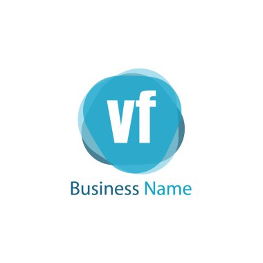 İlk harf Vf Logo tasarım şablonu