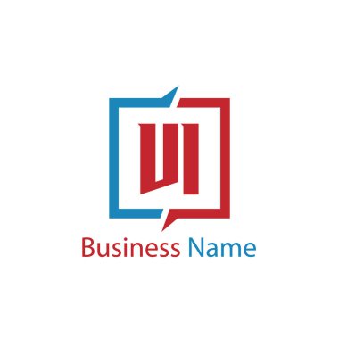 İlk harf Vi Logo tasarım şablonu