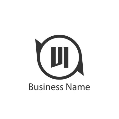 İlk harf Vi Logo tasarım şablonu