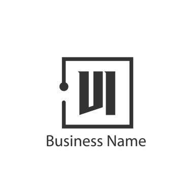 İlk harf Vi Logo tasarım şablonu