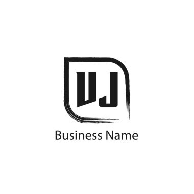 İlk harf Vj Logo tasarım şablonu
