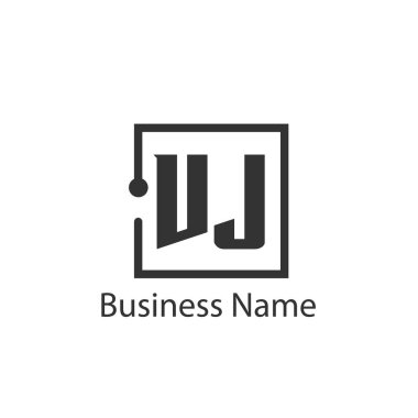 İlk harf Vj Logo tasarım şablonu