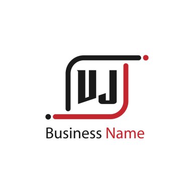 İlk harf Vj Logo tasarım şablonu