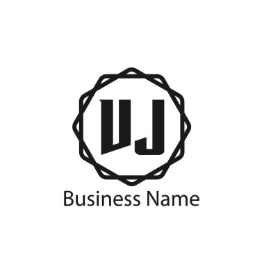 İlk harf Vj Logo tasarım şablonu