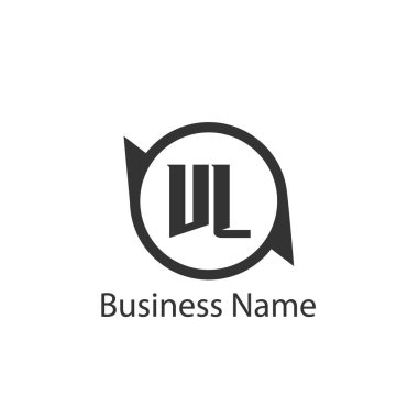 İlk harf Vl Logo tasarım şablonu