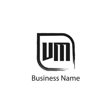 İlk harf Vm Logo tasarım şablonu