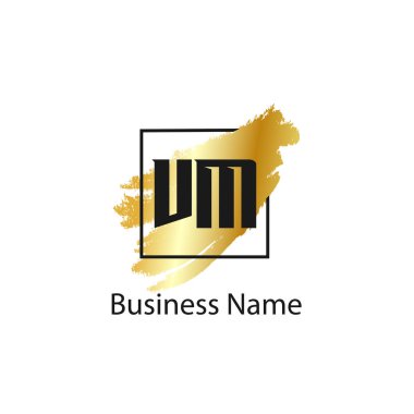 İlk harf Vm Logo tasarım şablonu