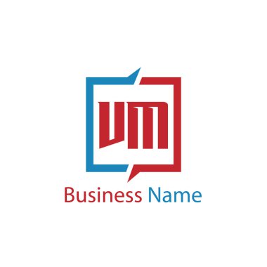 İlk harf Vm Logo tasarım şablonu