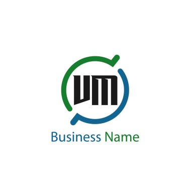 İlk harf Vm Logo tasarım şablonu
