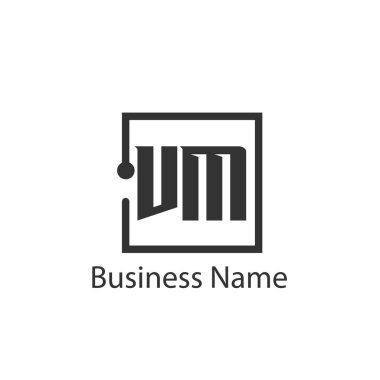 İlk harf Vm Logo tasarım şablonu