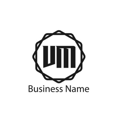 İlk harf Vm Logo tasarım şablonu