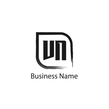 İlk harf Vn Logo tasarım şablonu
