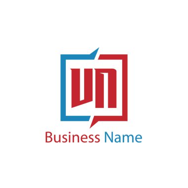İlk harf Vn Logo tasarım şablonu