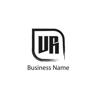 İlk harf Vr Logo tasarım şablonu