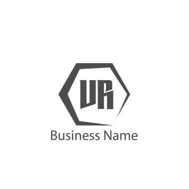 İlk harf Vr Logo tasarım şablonu