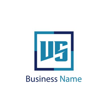 İlk harf Vs Logo tasarım şablonu