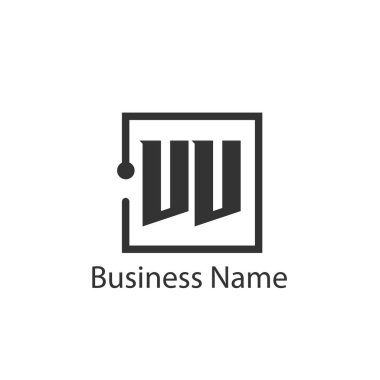 İlk harf Vv Logo tasarım şablonu