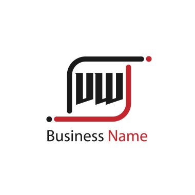 İlk harf Vw Logo tasarım şablonu