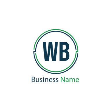 İlk harf Wb Logo tasarım şablonu