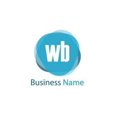 İlk harf Wb Logo tasarım şablonu