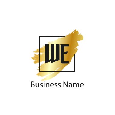 İlk harfi biz Logo tasarım şablonu