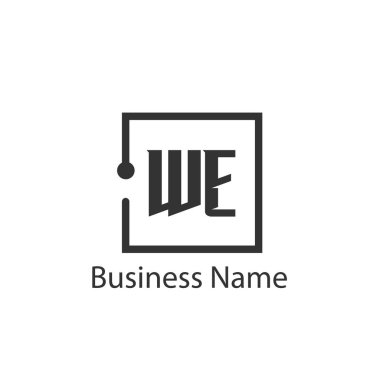 İlk harfi biz Logo tasarım şablonu