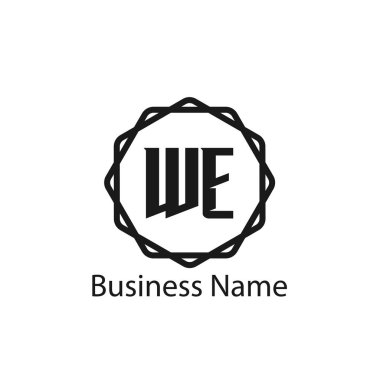 İlk harfi biz Logo tasarım şablonu