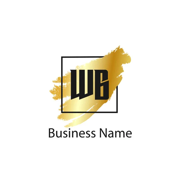 Lettre Initiale Modèle Logo Banque Mondiale — Image vectorielle