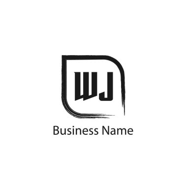 İlk harf Wj Logo tasarım şablonu