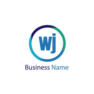 İlk harf Wj Logo tasarım şablonu